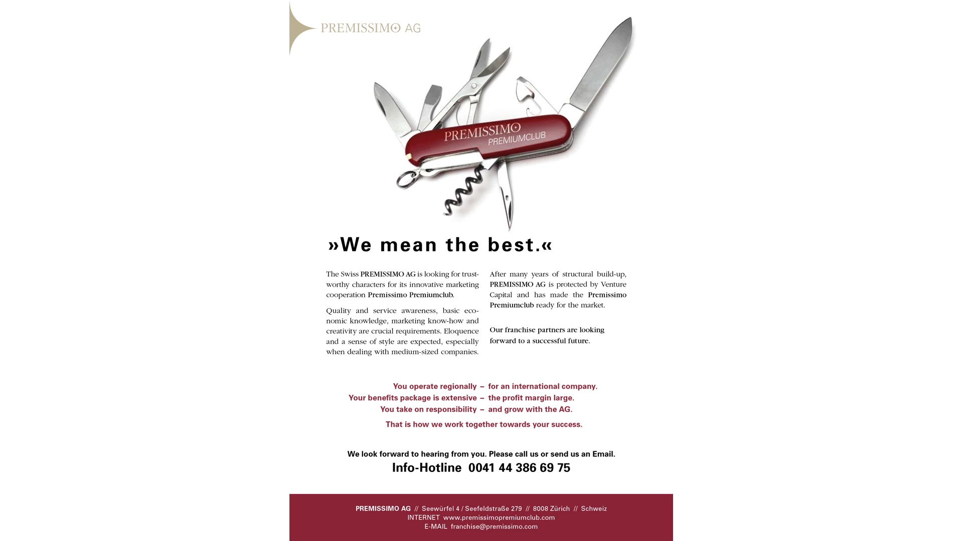 Projektansicht 1: Premissimo AG